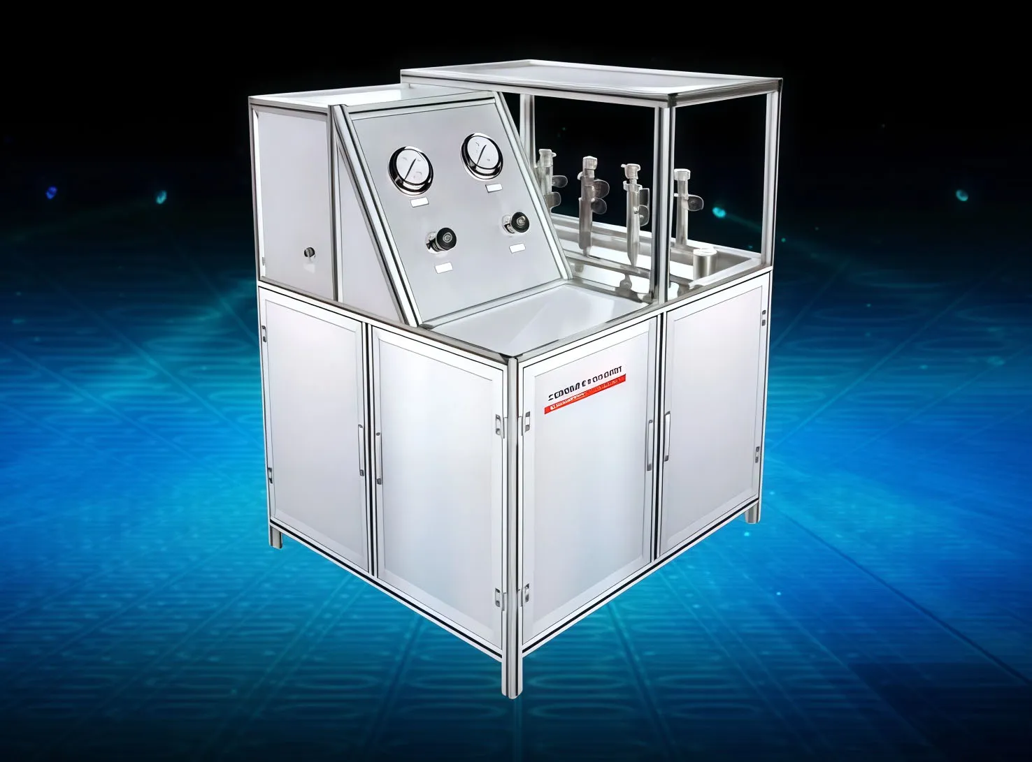 Pressure Gauge Overpressure Equipment. Leak Test Rig