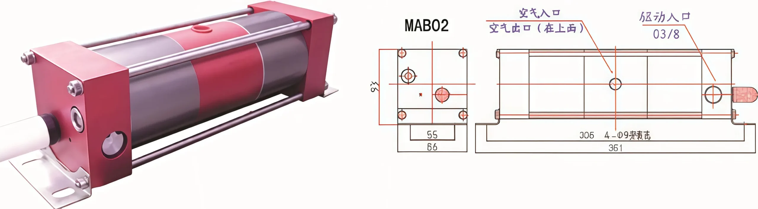 MAB Series Pneumatic Air Pressure Amplifier