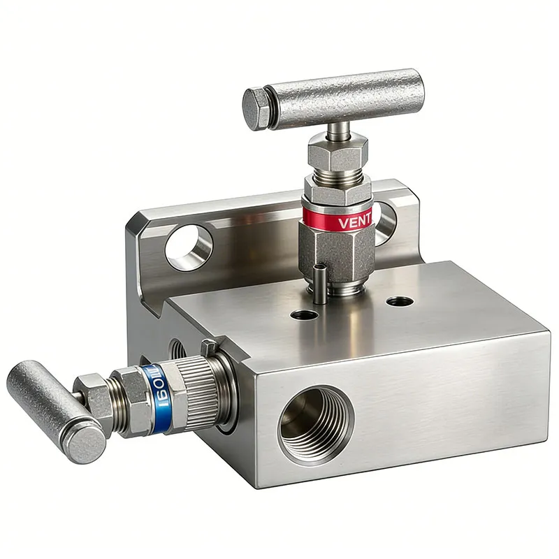 2-Valve Instrument Manifold – Direct Mount (Coplanar, Flanged Transmitter)