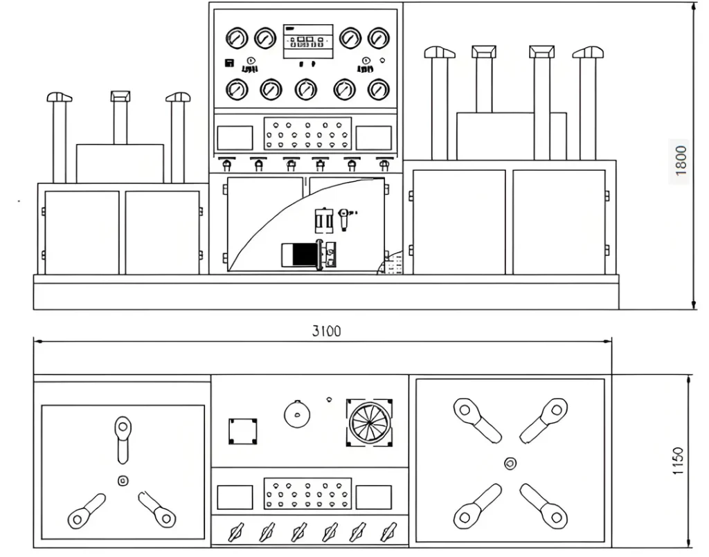Banco de Pruebas de Válvulas de Mariposa Horizontales MDV-600/15-2S