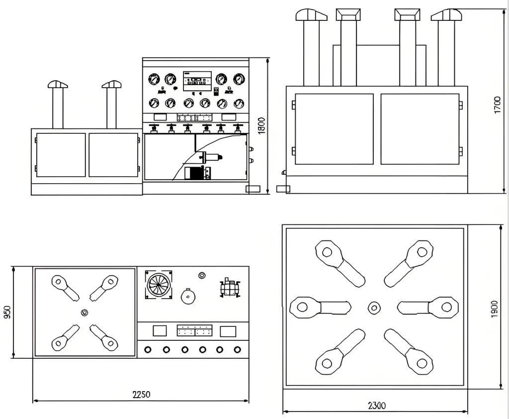 Banco de Pruebas de Válvulas de Mariposa Horizontal MDV-1200/15-2S