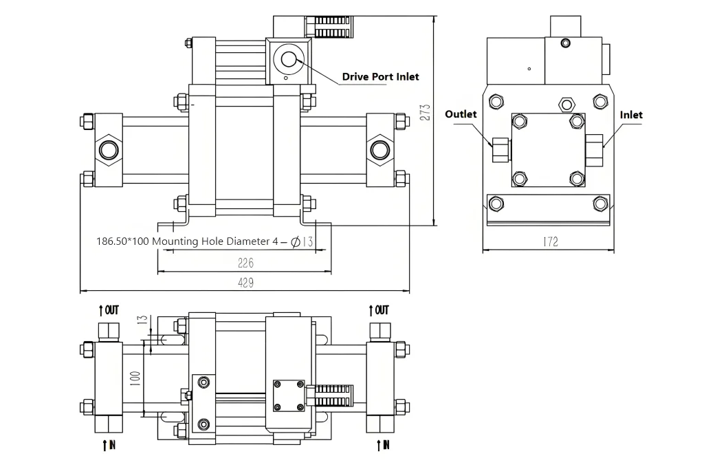 Bomba Hidráulica Neumática de la Serie OGD