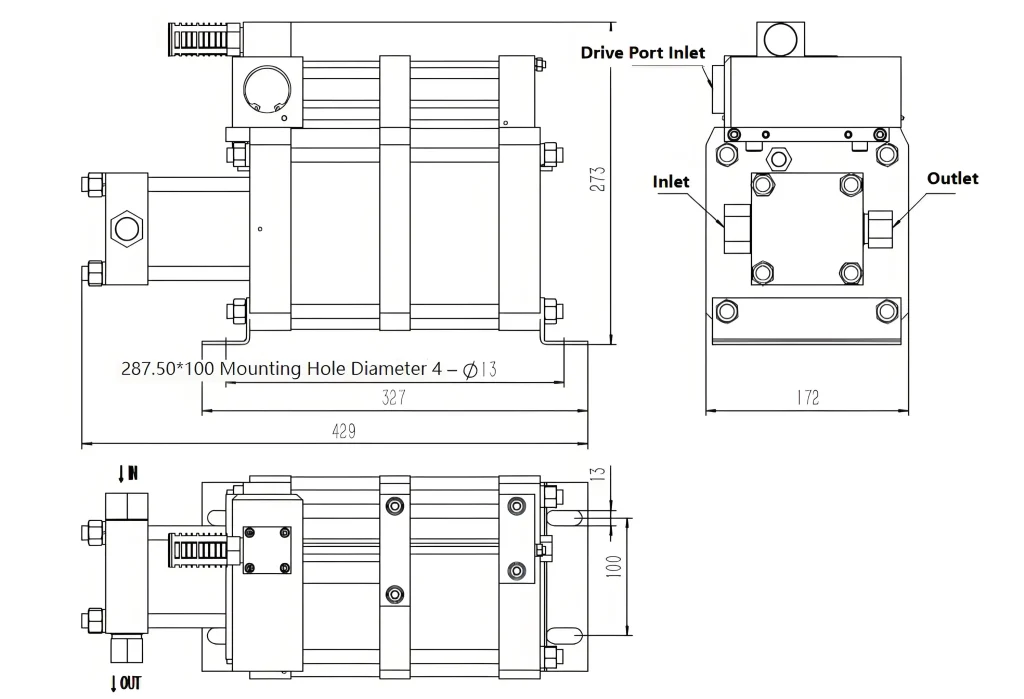 Bomba Hidráulica Neumática de la Serie OG-2