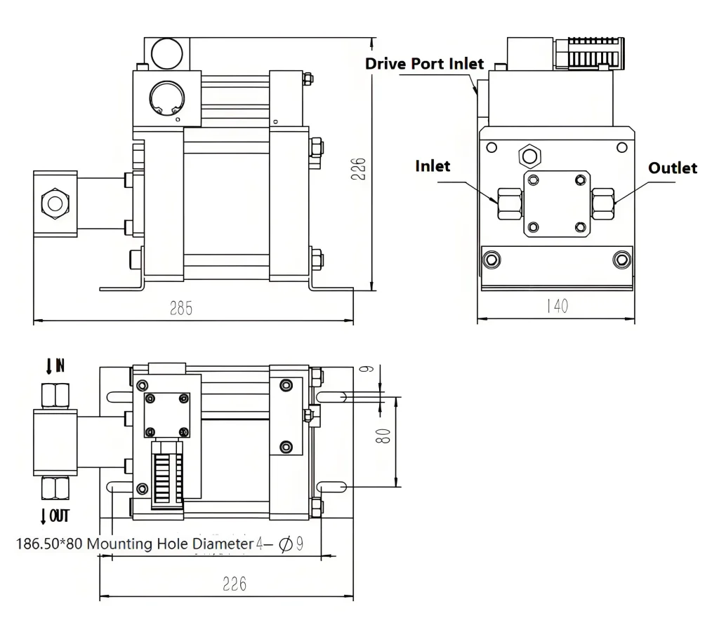 Bomba Hidráulica Neumática de la Serie OS