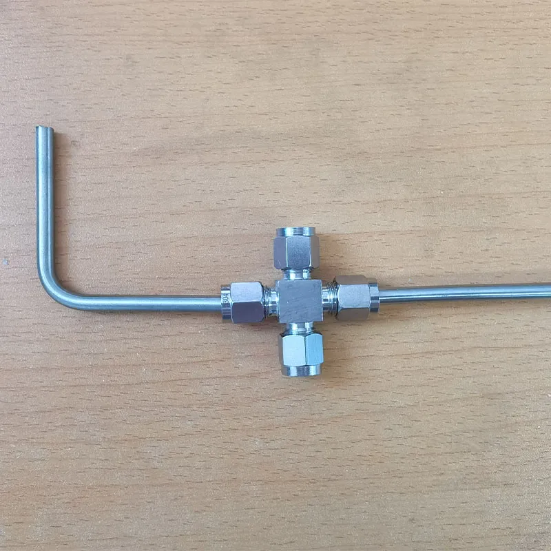 Double Ferrule Tube Fitting Union Cross