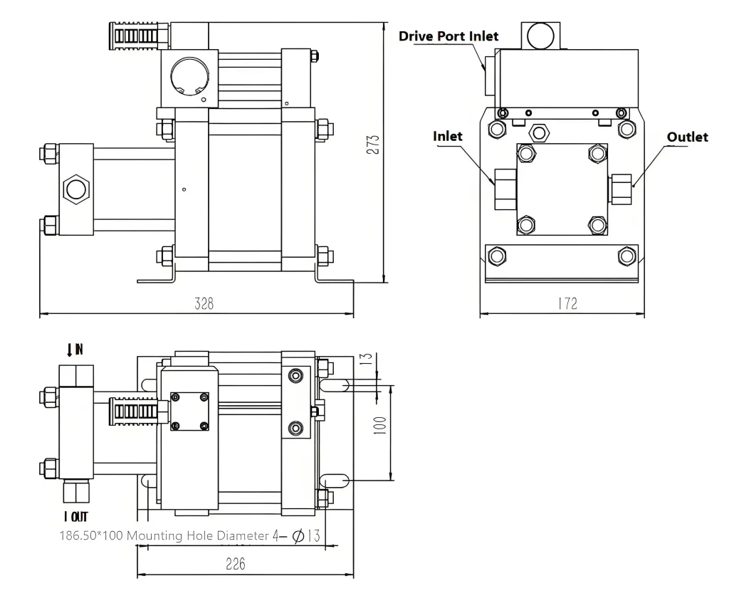 Bomba Hidráulica Neumática de la Serie OG