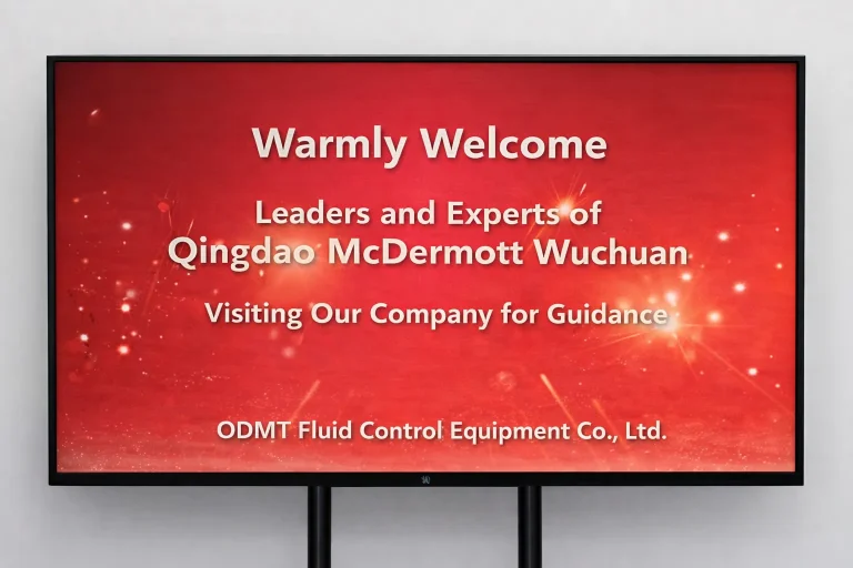 Qingdao Wuchuan McDermott Leaders and Experts Visited Our Company for Technical Exchange and Valve Test Bench Inspection